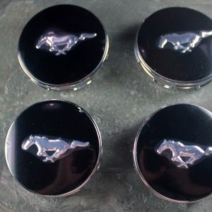 New Ford MUSTANG Black COBRA 2.25 Inch RIM Caps